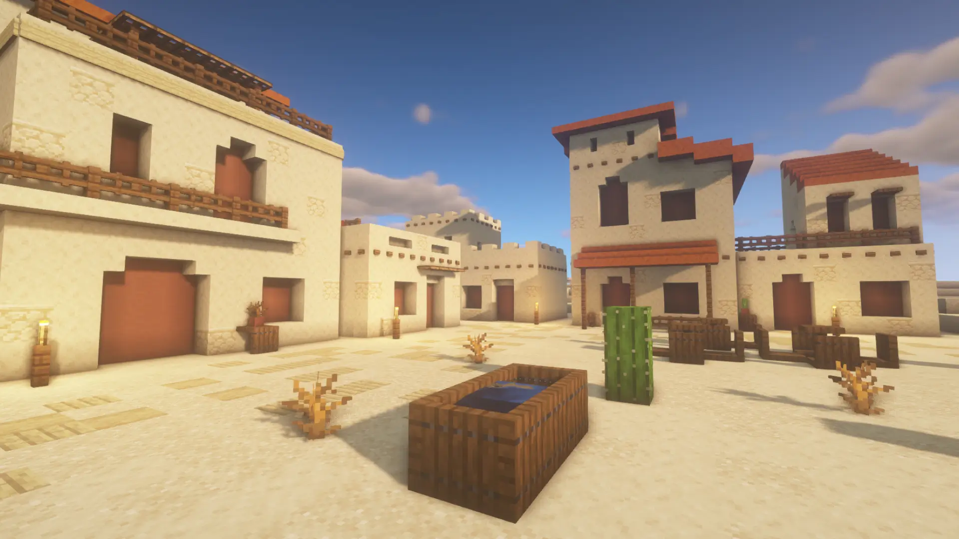 Pueblo en el Desierto en Minecraft